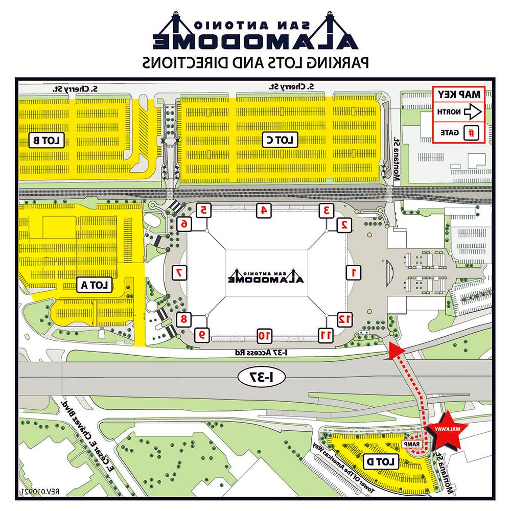 Alamodome Parking Map (read more information below map)